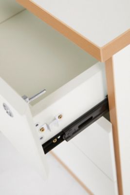 Caisson de bureau à roulettes Zo | 3 tiroirs | HxLxP 585 x 405 x 500 mm | Blanc multiplis | Novigami